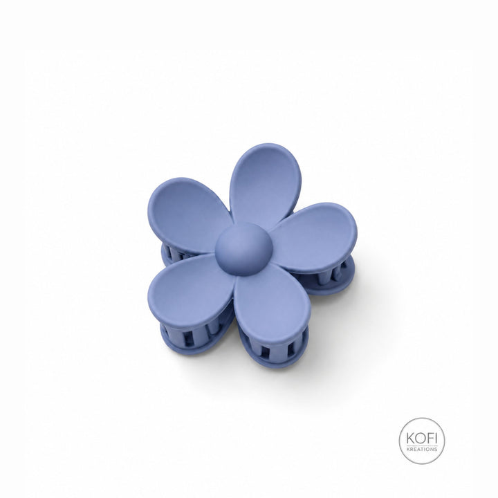 Steel Blue Flower | Hair Claw
