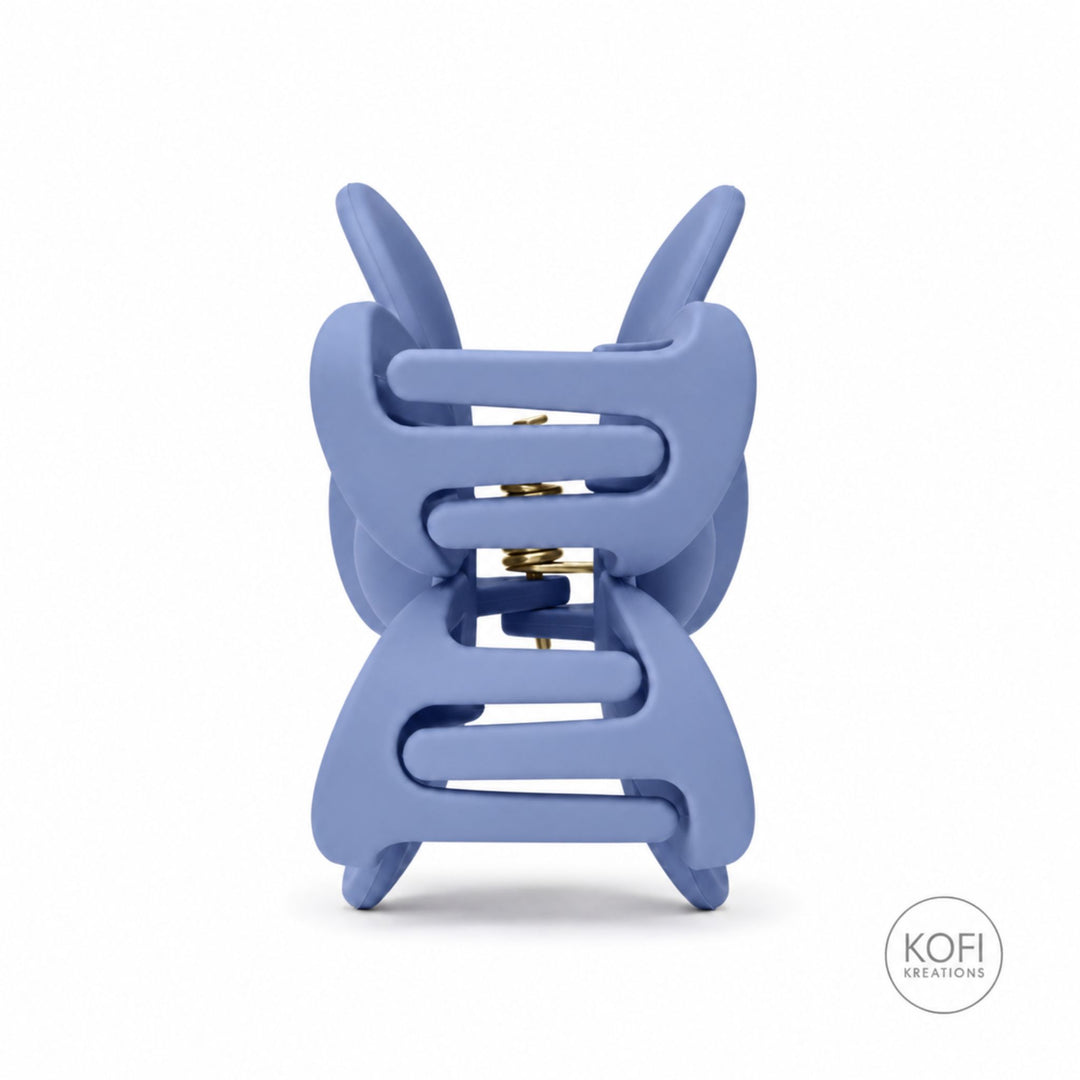 Steel Blue Flower | Hair Claw