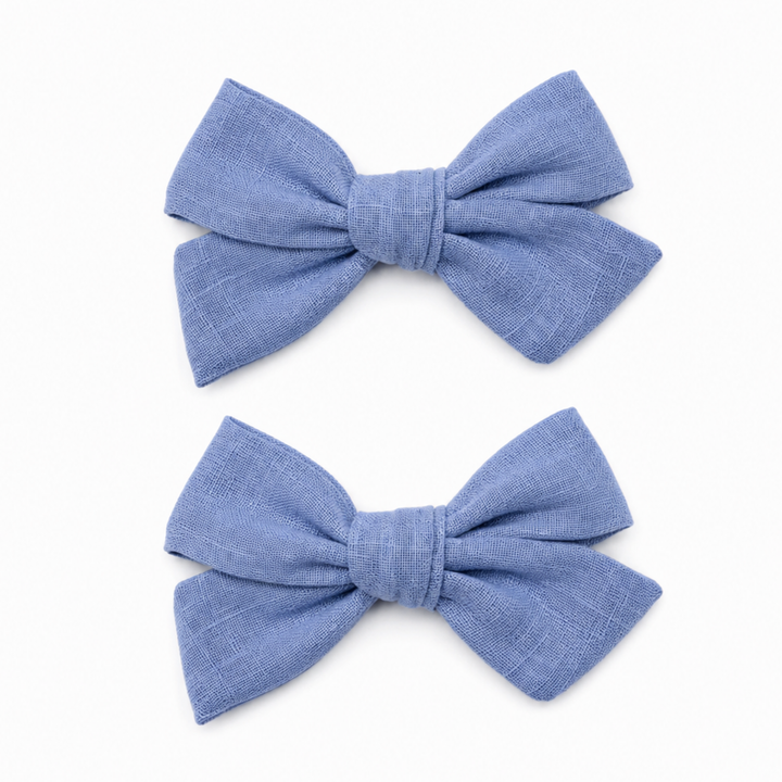 Light Blue | Pigtail Hair Bows