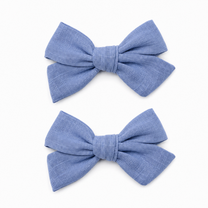 Light Blue | Pigtail Hair Bows