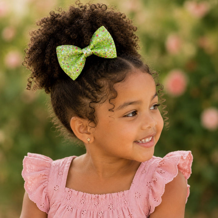 Pinch Green | Glitter Hair Bow