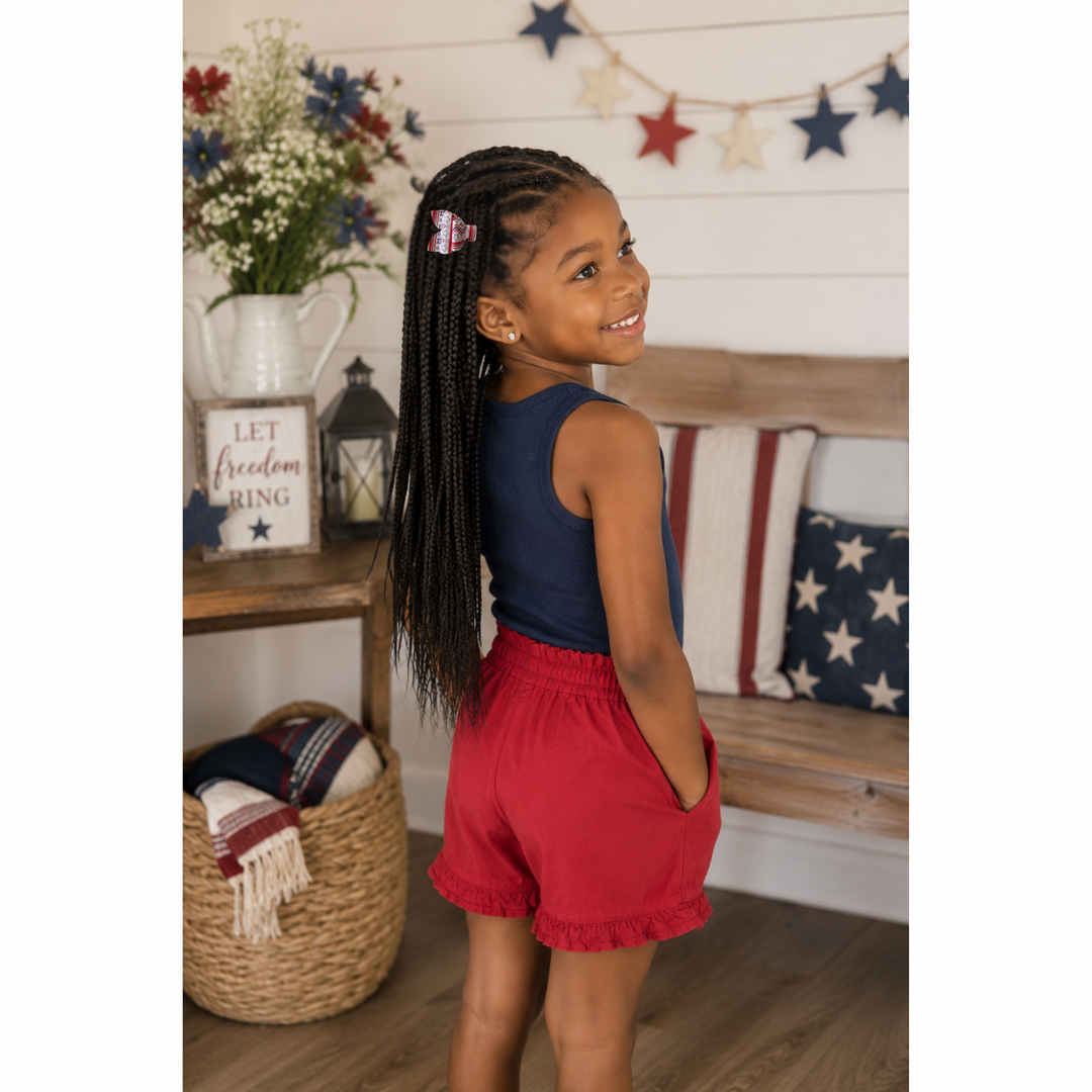 Luna Chevron | Faux Leather Hair Bows