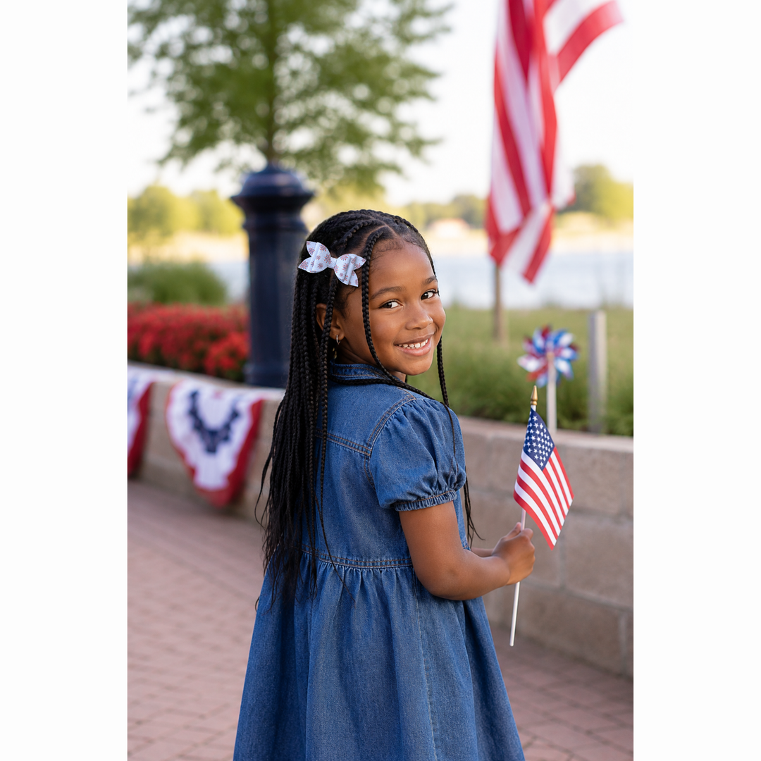 Luna Firecracker Pop | Faux Leather Hair Bows