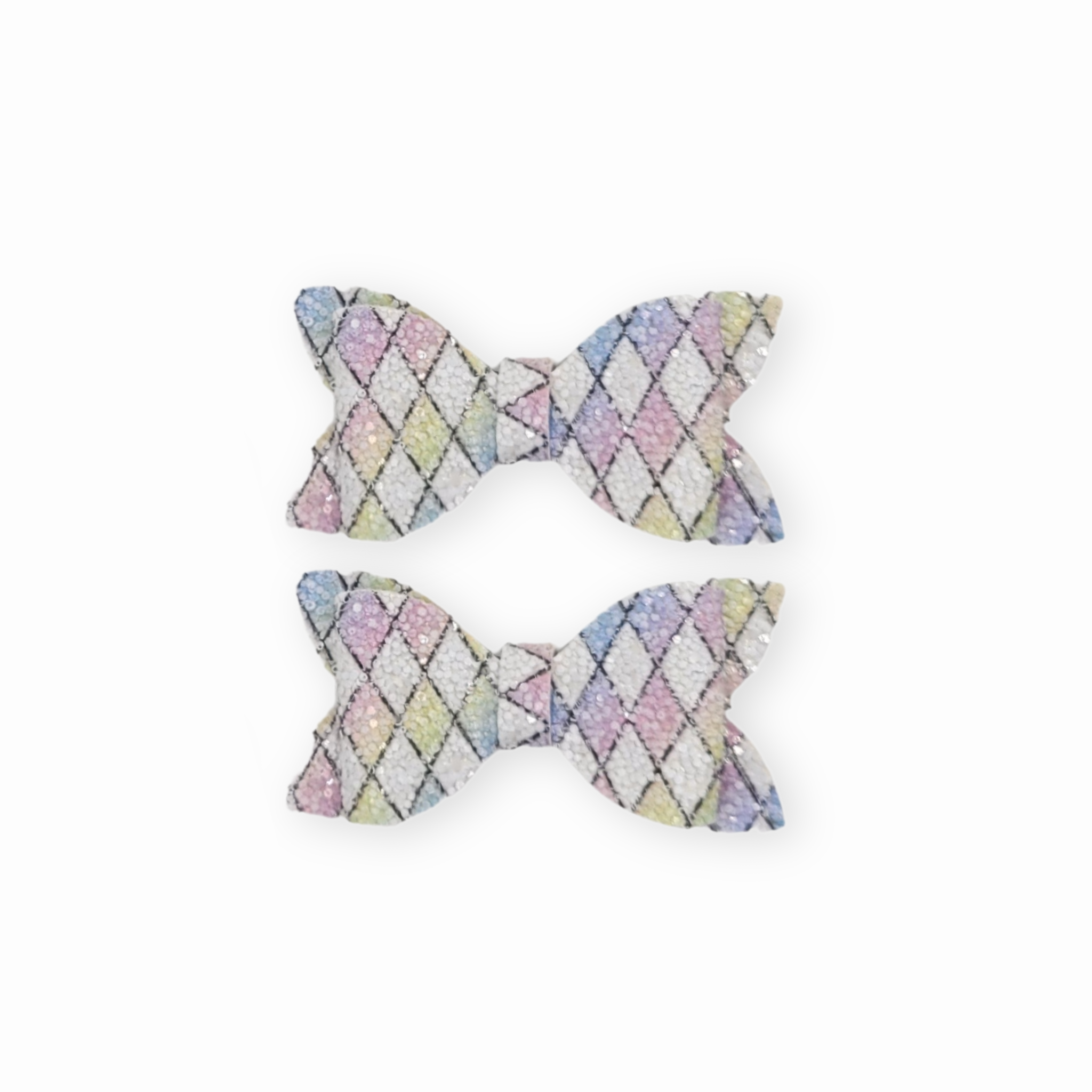 Luna | Rainbow Pyramid Glitter Hair Bow