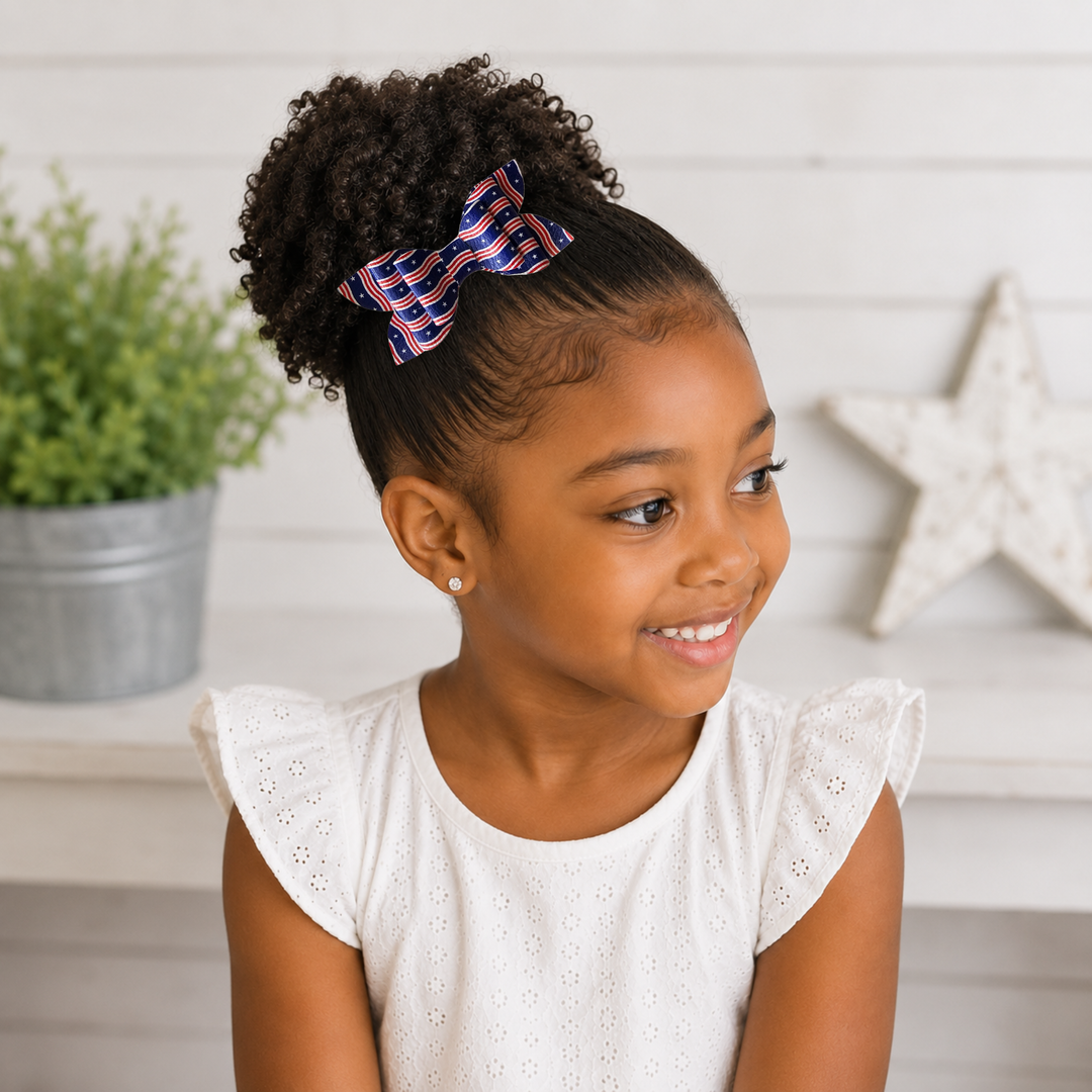 Luna Liberty Lines | Faux Leather Hair Bows