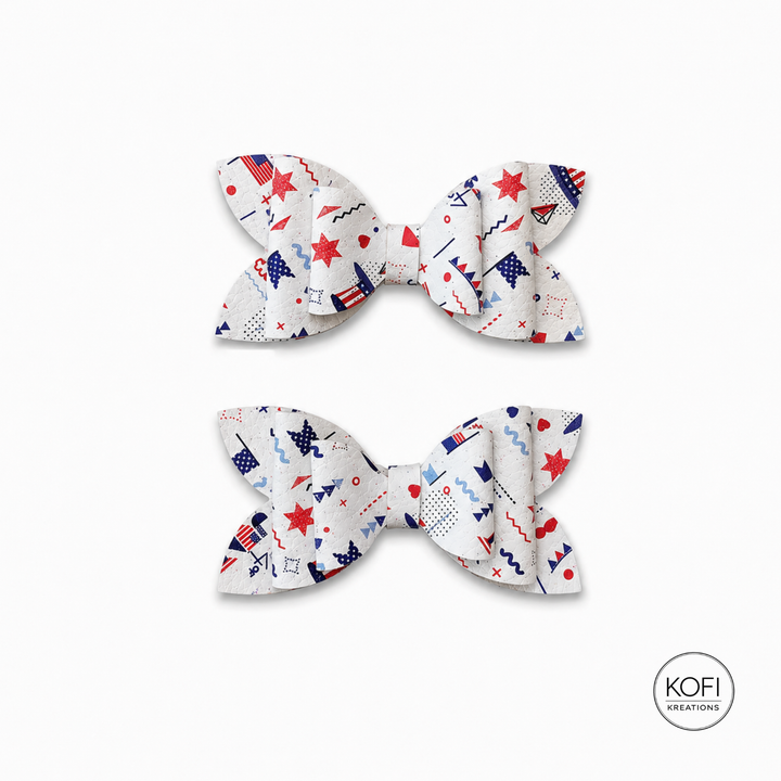 Luna Party Parade | Faux Leather Hair Bows