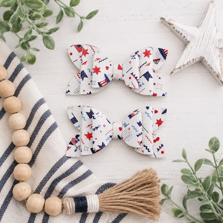 Luna Party Parade | Faux Leather Hair Bows