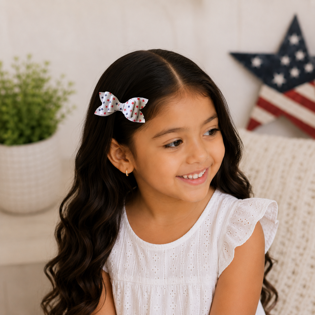 Luna Starburst Parade | Faux Leather Hair Bows