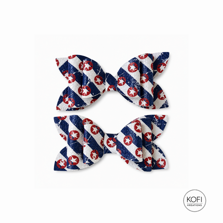 Luna Texas Pop | Faux Leather Hair Bows