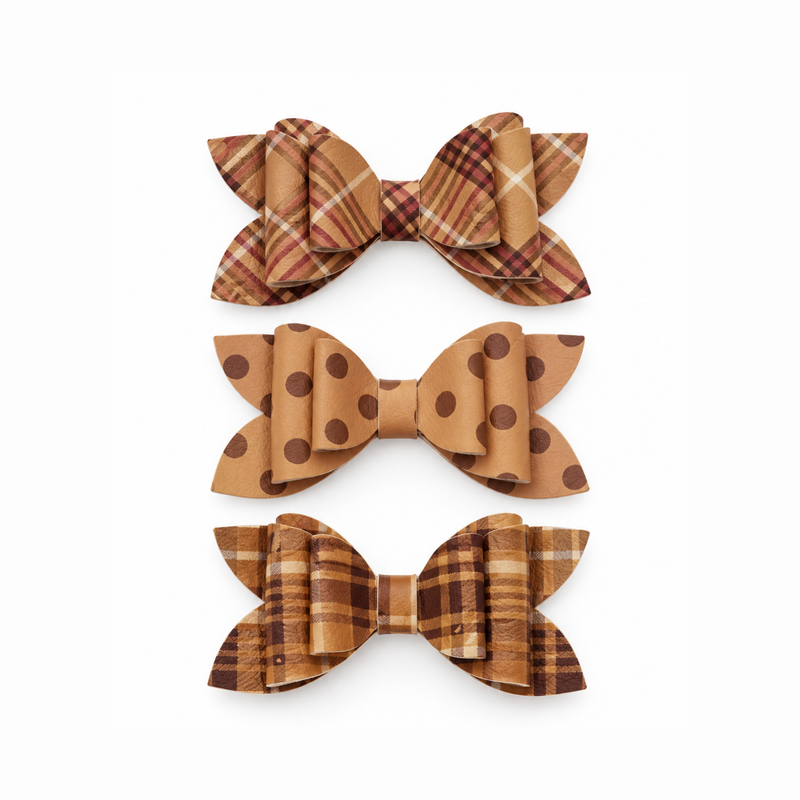 Luna Golden Days | Faux Leather Bows