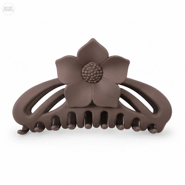 Mocha Lotus Flower | Hair Claw