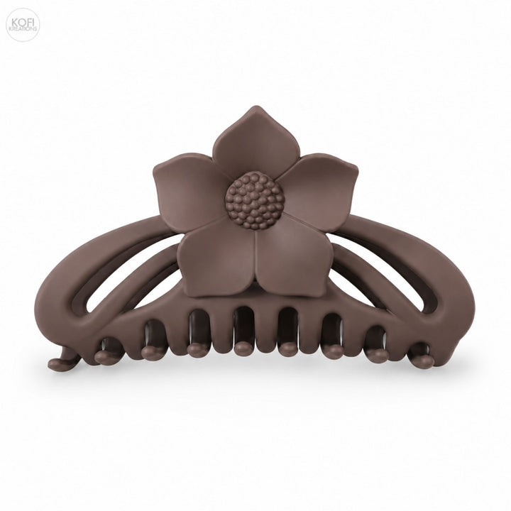Mocha Lotus Flower | Hair Claw