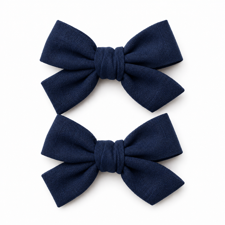 Blue | Pigtail Hair Bows