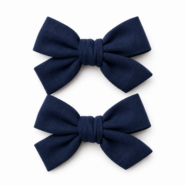 Blue | Pigtail Hair Bows