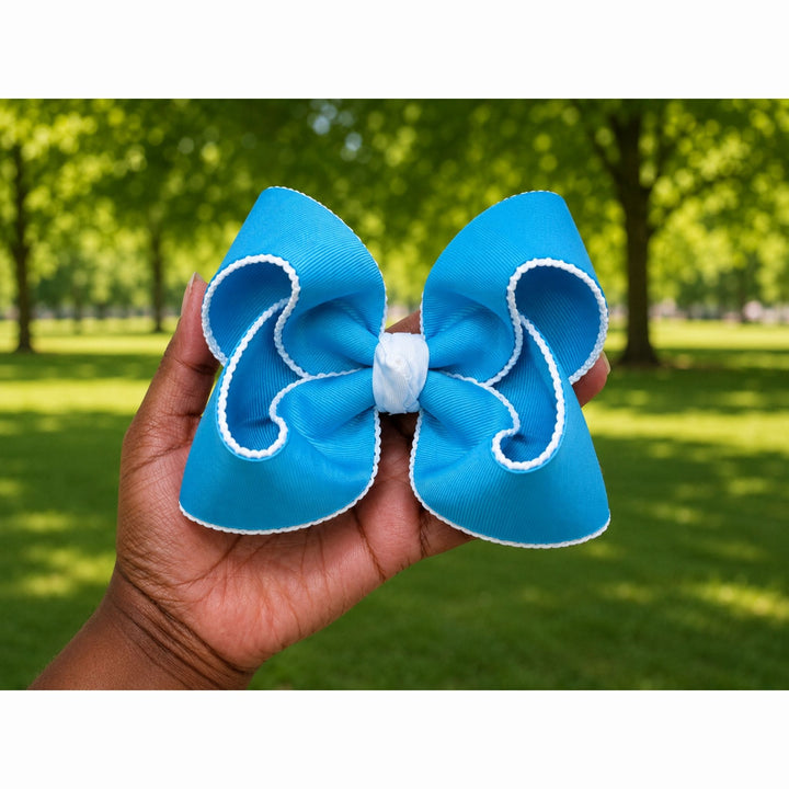 Blue Skies | Moonstitch Hair Bow