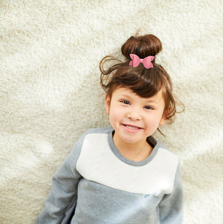 Luna | Red & Pink Valentine Faux Leather Hair Bows