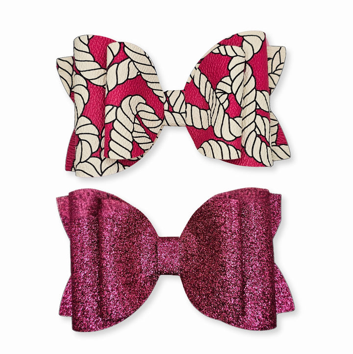 Josie | Love Ropes Faux Leather Hair Bow Set