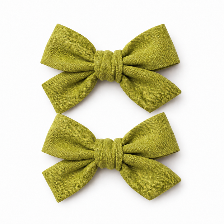 Olive | Pigtail Hair Bows