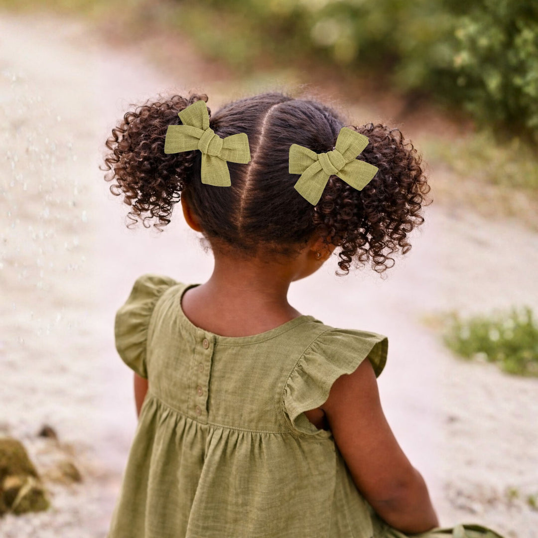 Olive | Pigtail Hair Bows