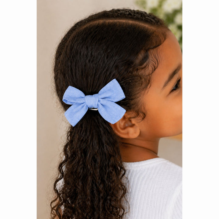 Light Blue | Pigtail Hair Bows