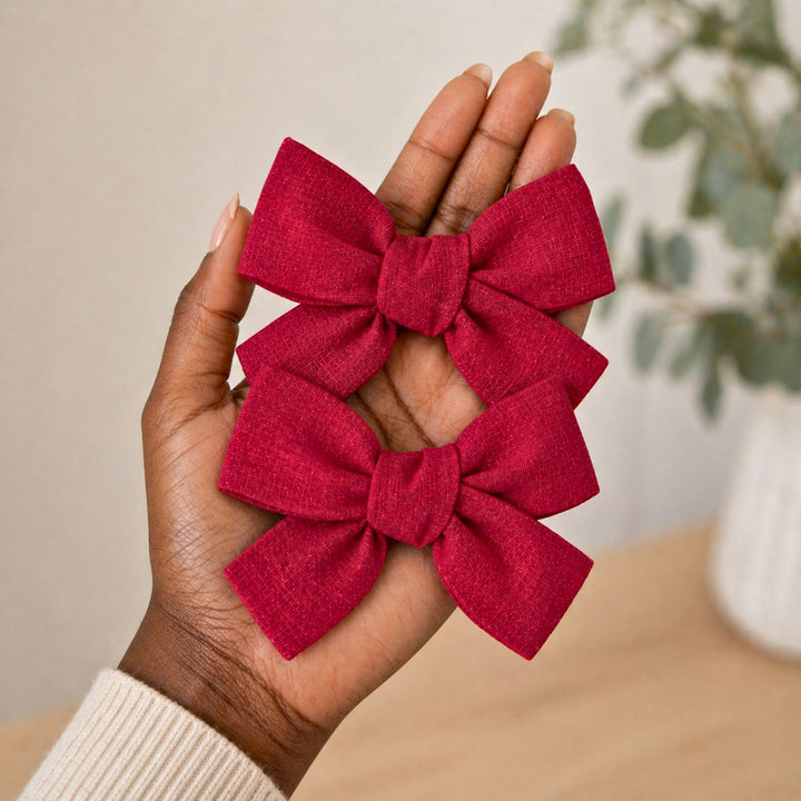 Mustard | Pigtail Hair Bows