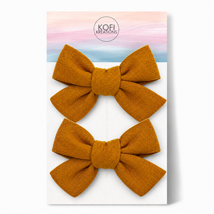 Tawny | Pigtail Hair Bows