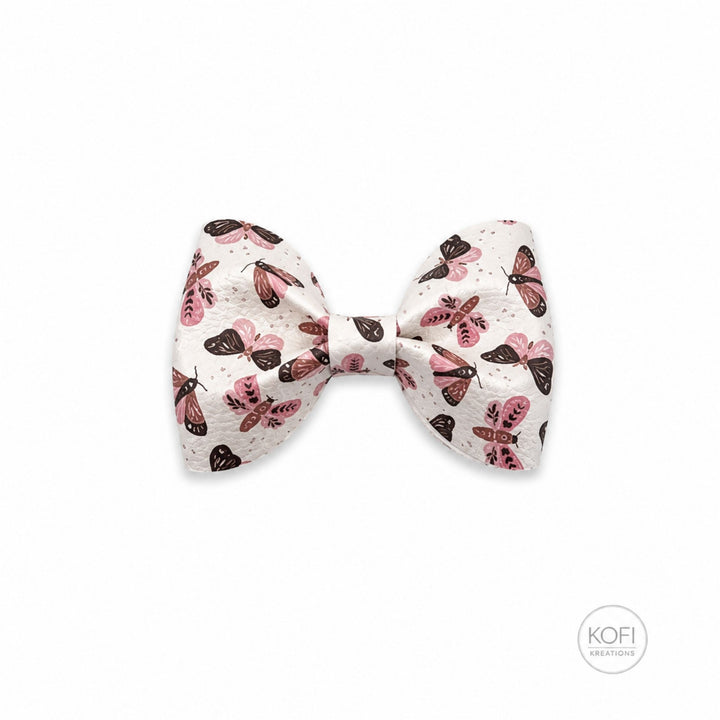 Pinch Blush Butterfly | Faux Leather Hair Bow