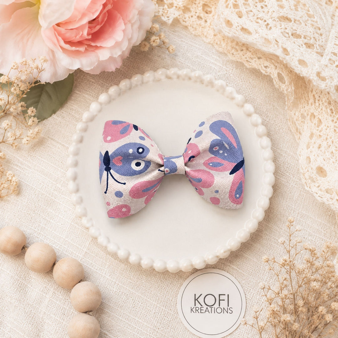 Pinch Butterfly | Faux Leather Hair Bow