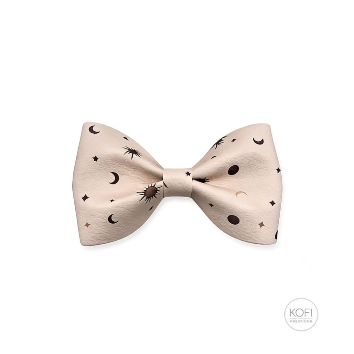 Pinch Galaxy Moon | Faux Leather Hair Bow