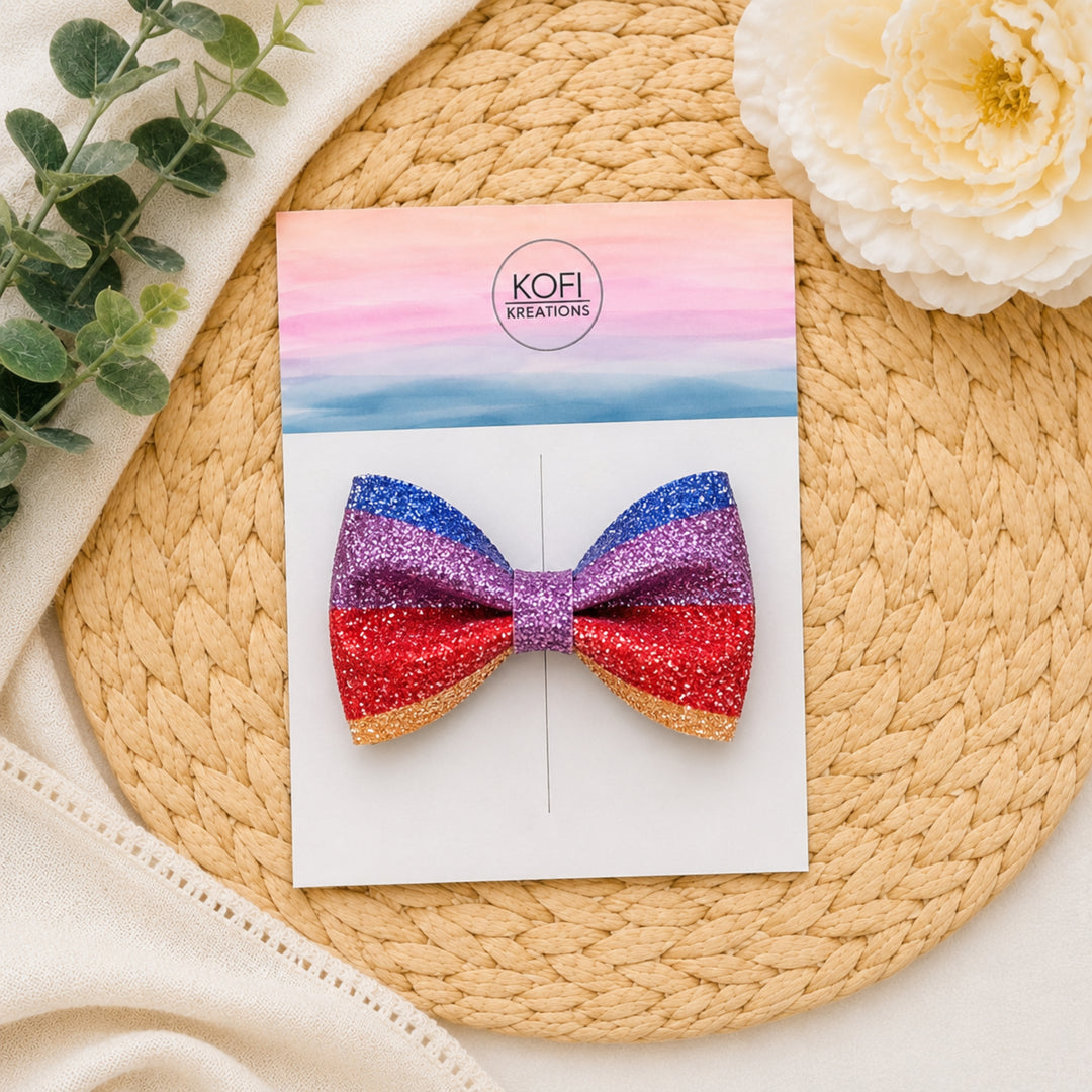 Pinch Rainbow | Glitter Hair Bow
