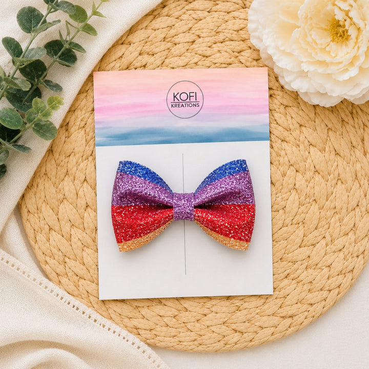 Pinch Rainbow | Glitter Hair Bow