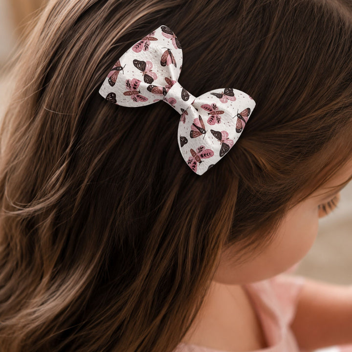 Pinch Blush Butterfly | Faux Leather Hair Bow