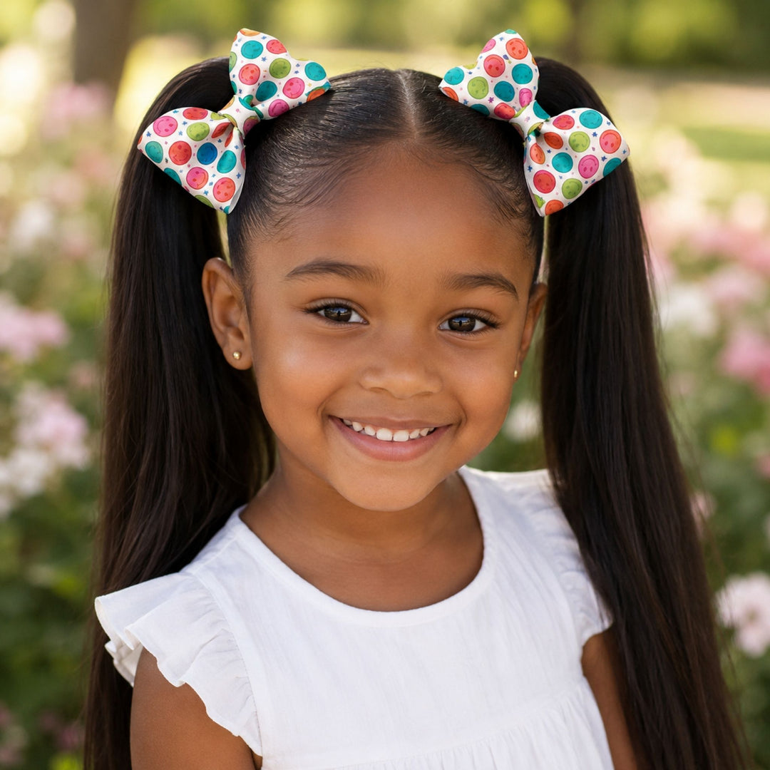 Pinch Colorful Smiles | Faux Leather Hair Bow