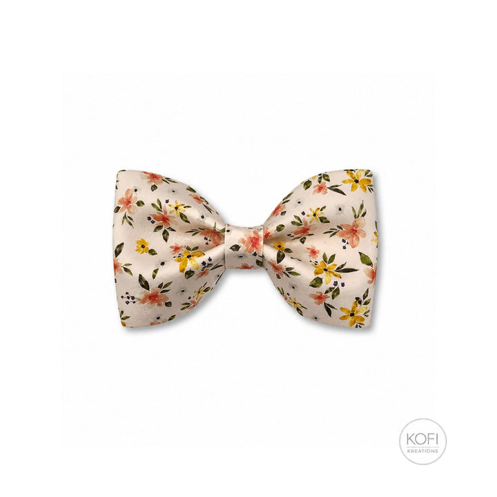Pinch Floral | Faux Leather Hair Bow