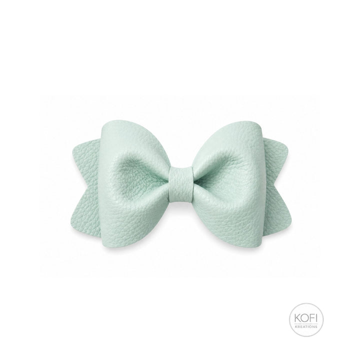 Pinch Mint | Faux Leather Hair Bow