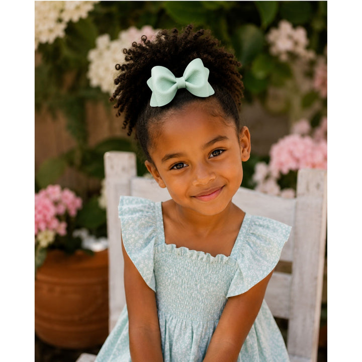 Pinch Mint | Faux Leather Hair Bow