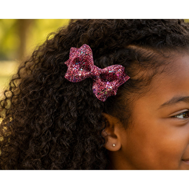 Pinch Mulberry Sparkle | Glitter Hair Bow