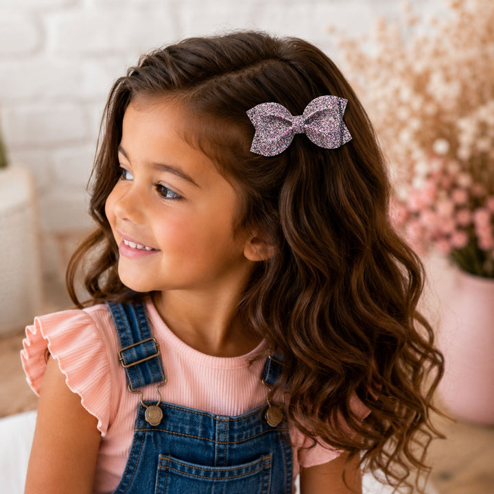 Pinch Sprinkle Frost | Glitter Hair Bow
