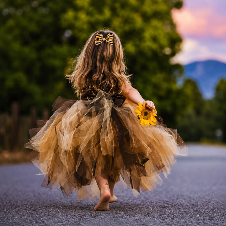 Pinch Sunflower | Faux Leather Hair Bow