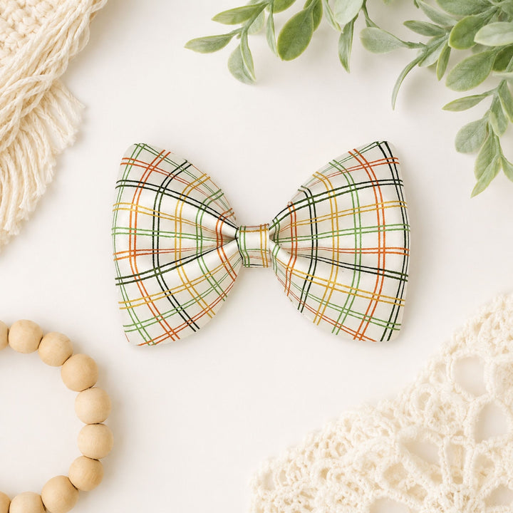 Pinch Vintage Rainbow | Faux Leather Hair Bow