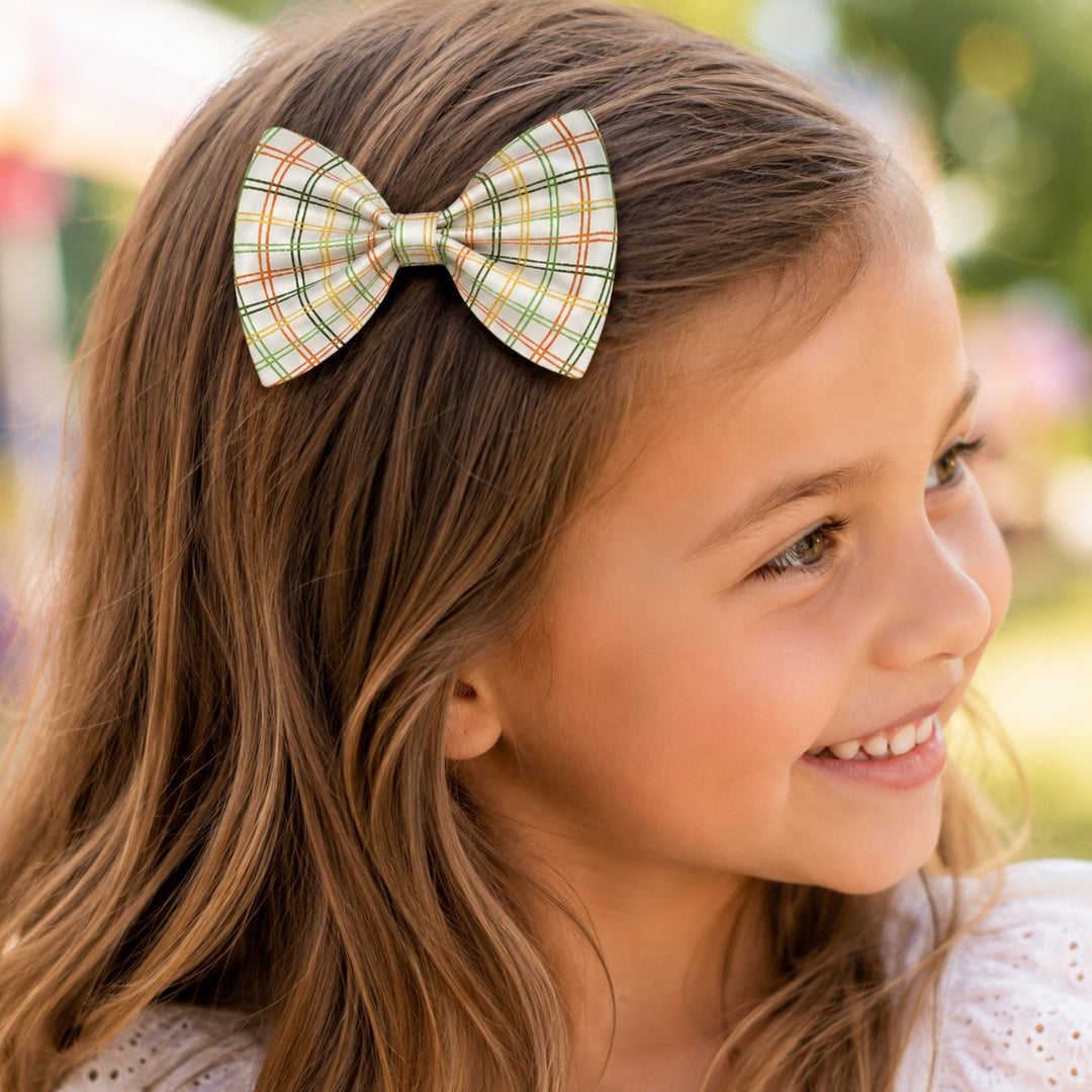 Pinch Vintage Rainbow | Faux Leather Hair Bow