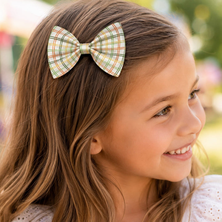 Pinch Vintage Rainbow | Faux Leather Hair Bow