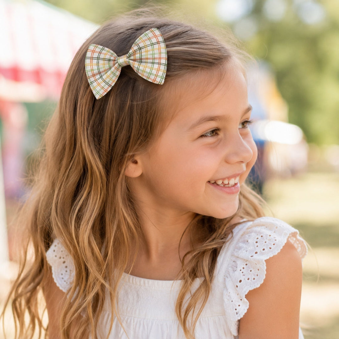 Pinch Vintage Rainbow | Faux Leather Hair Bow