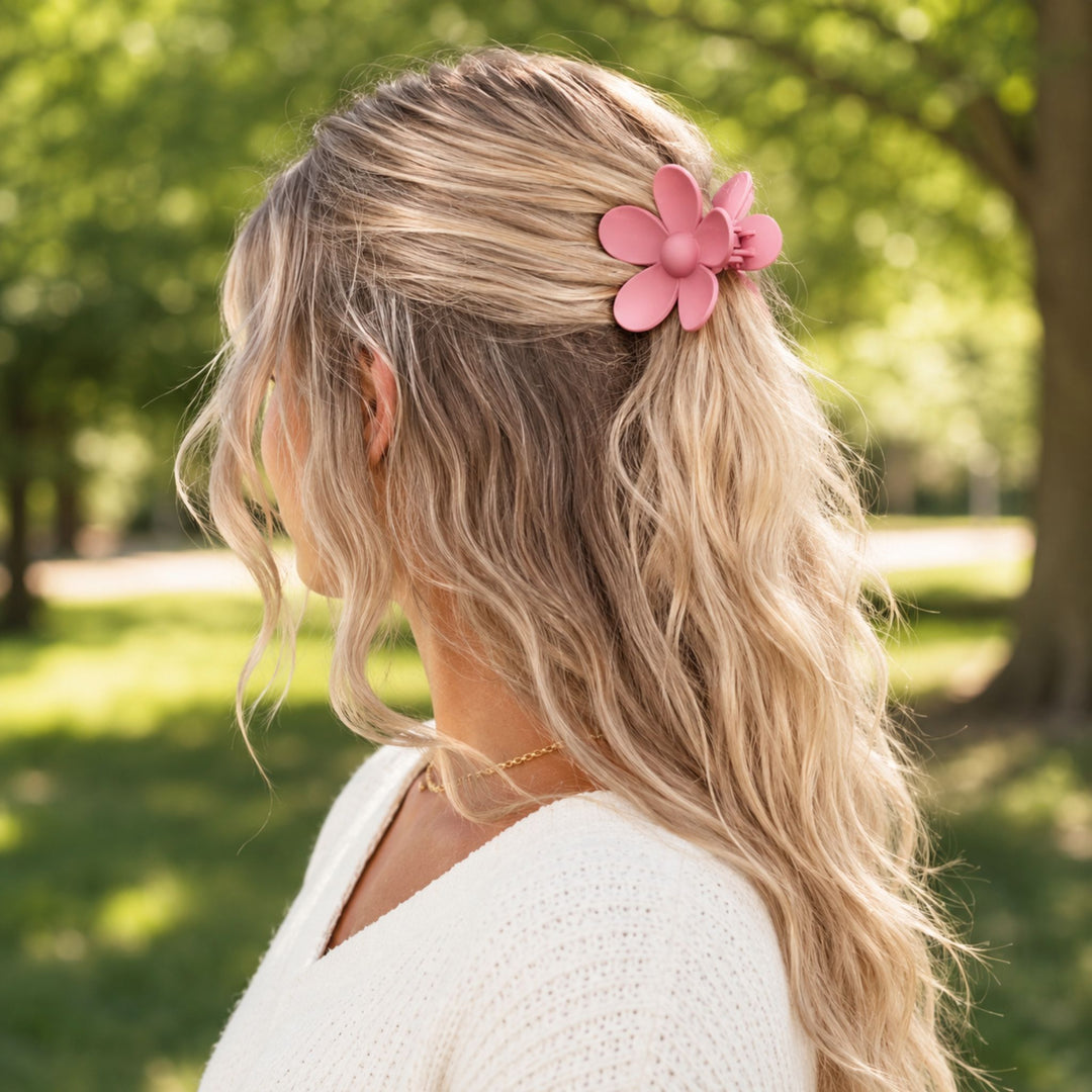 Pink Flower | Hair Claw