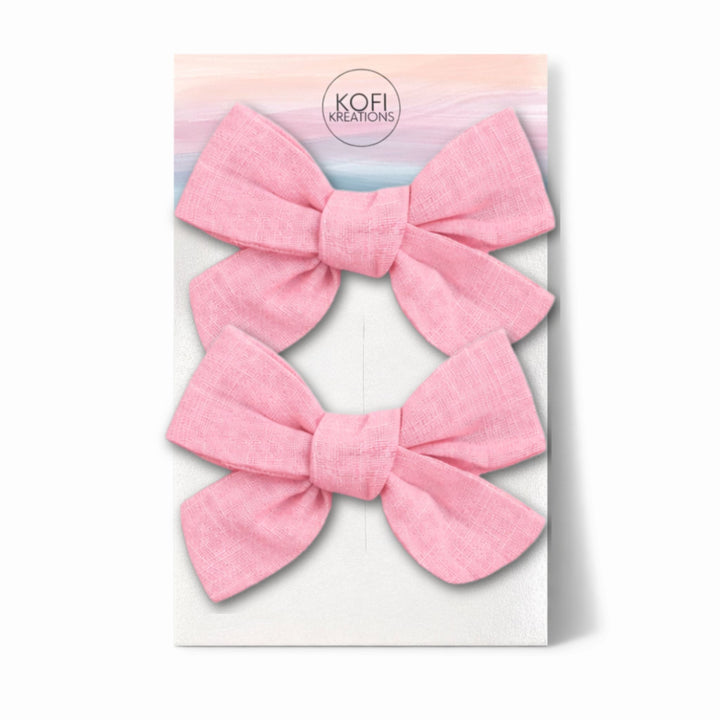 Pink | Pigtail Hair Bows