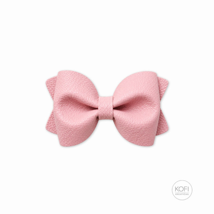 Pink Pinch | Faux Leather Hair Bow