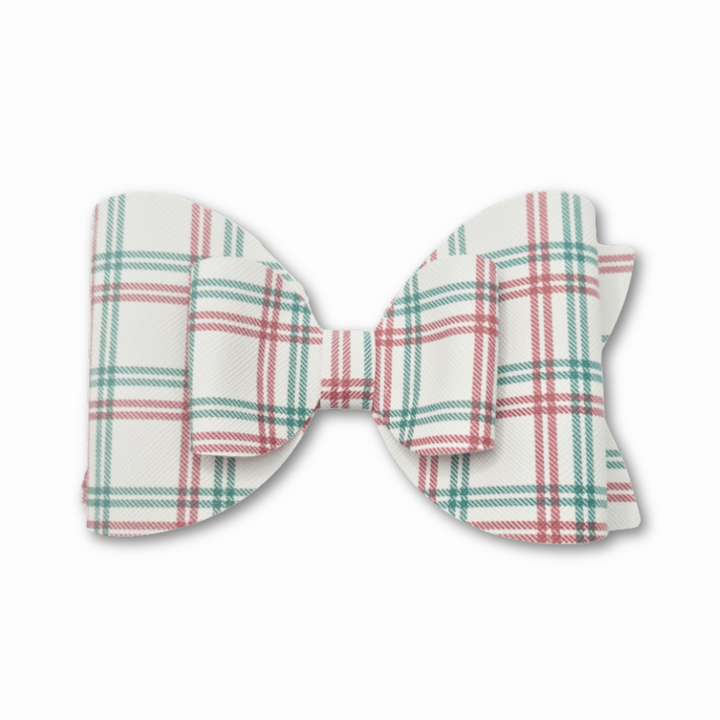 Plaid | Peppermint Josie Faux Leather Hair Bow