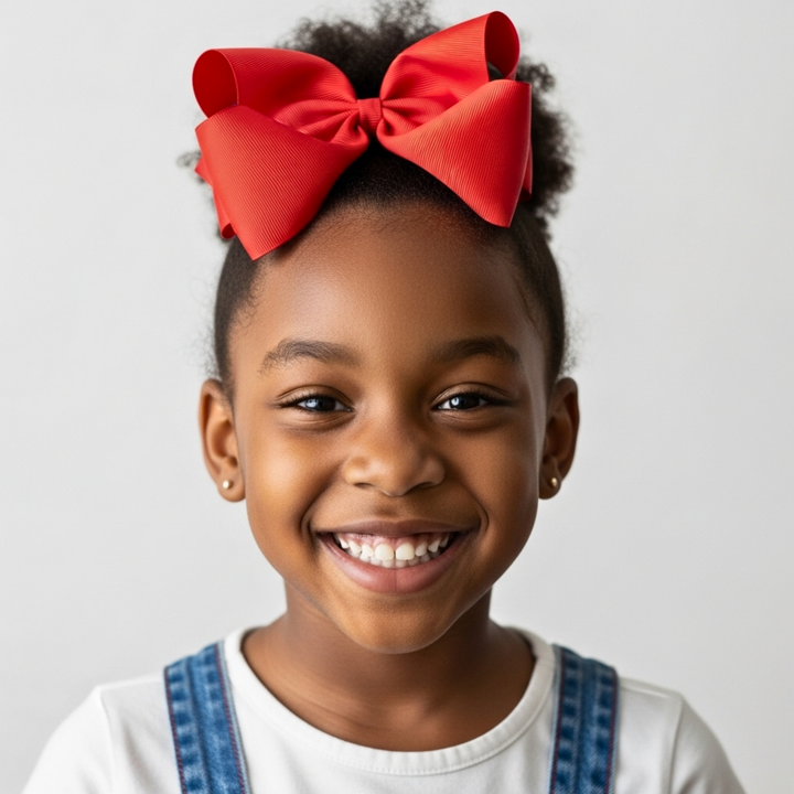 Red | Grosgrain Ribbon Hair Bow