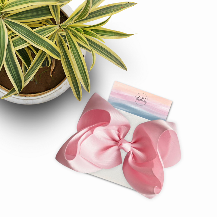 Light Pink | Grosgrain Ribbon Hair Bow