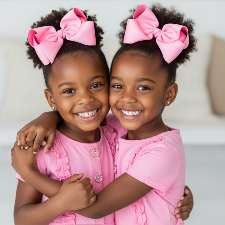 Light Pink | Grosgrain Ribbon Hair Bow